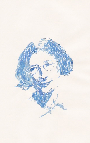 Drawing of Simone Weil by Dino Alfier (2011)